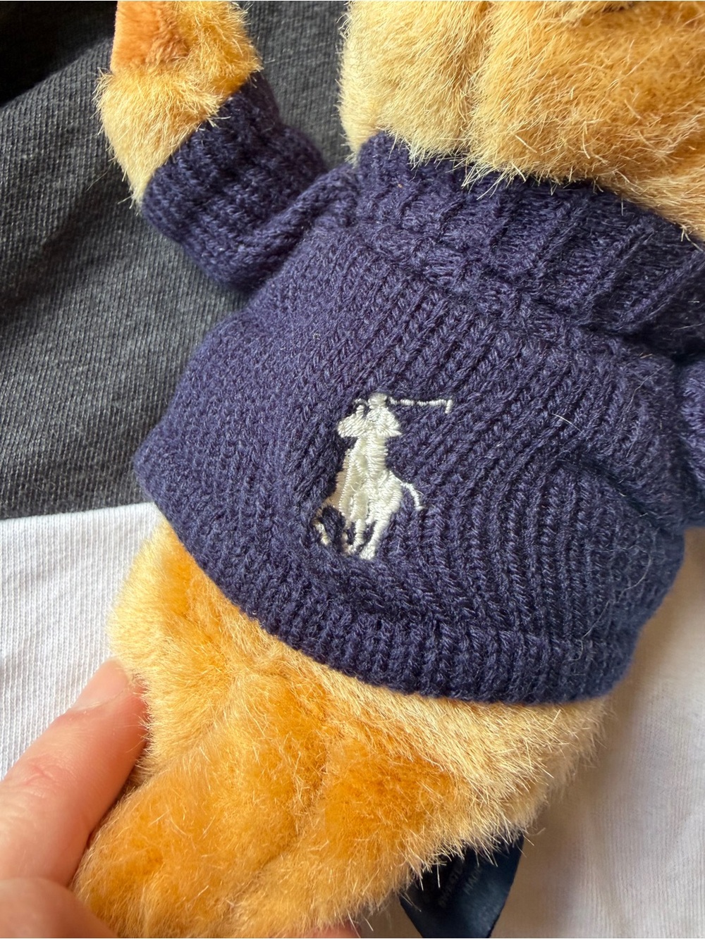 Ralph Lauren 2019 Holiday Bear with Navy Polo Sweater No Box - Picture 6 of 6